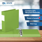 Davis Group Premium Economy Binder - D Ring - 2" - Lime Green - 6 Pack-Ideal for Conferences, Reference, Colleges & Universities