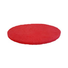 Globe Commercial Buffing Floor Pad - 17" Dia. - Red-Both sides provide superior results when used wet or dry