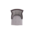 Manhattan Comfort - Lot de 4 chaises de salle à manger traditionnelles Fifth Avenue 18,5 po en similicuir gris-Garantie limitée du fabricant de 30 jours