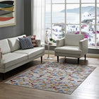 Modway Laleh Geometric Mosaic Area Rug - 4 ft W x 6 ft L - Multicolored-Tight Low Pile Weave