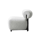 Manhattan Comfort Bartow 30.7" Mid-Century Modern Upholstered Accent Chair - Ivory and Black-Made to Last. Commercial Grade Product