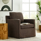 Modway - Serene Revêtement en tissu Fauteuil pivotant - Mocha-Housse et housses de coussin lavables