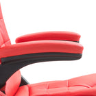 HOMCOM - Fauteuil de direction en similicuir chauffant massant - rouge-Grande flexibilité grâce à la hauteur d’assise réglable et à la base pivotante à 360 degrés