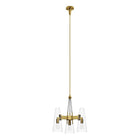 Modway - Beacon 3-Lumière Lumière suspendue - Laiton en satin transparent-Pendentif moderne à 3 lumières