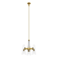 Modway - Beacon 3-Lumière Lumière suspendue - Laiton en satin transparent-Pendentif moderne à 3 lumières