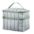 General Supply Goods + Co Insulated Double Layer Lunch Bag - Sage Stripe-Insulated interior helps maintain food temperature longer