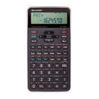 Sharp EL738XT 10-Digit Financial Calculator - Black-Large 10 digit, 2 line LCD display