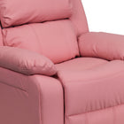 Flash Furniture – Fauteuil en vinyle inclinable pour enfant avec espace de rangement, style contemporain, rose-Nettoyer les taches avec un chiffon humide