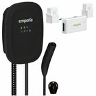 Emporia Classic Level 2 40A NEMA Plug NACS/TESLA EV Charger and Vue 3 2-Phase Load Management Bundle - Black-Powersmart load management automatically adjusts ev charging rate to keep total electrical usage within system limits while allowing the sum of breakers to exceed panel service rating for optimized energy distribution