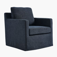 Modway - Serene Revêtement en tissu Fauteuil pivotant - Bleu ardoise-Fauteuil pivotant moderne