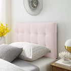 Modway Lily Biscuit Tufted Performance Velvet Twin Headboard - Pink-Elegant Biscuit Tufting