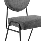 Modway Craft Upholstered Fabric Dining Side Chairs - Black/Charcoal-9