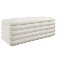 Modway Mezzo Boucle Upholstered Storage Bench - Cloud-Channel Tufted