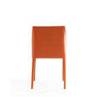 Manhattan Comfort - Lot de 4 chaises de salle à manger modernes Paris 18 po en similicuir corail-Livré chez vous entièrement assemblé Aucun assemblage requis