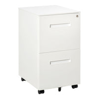 Vinsetto Adjustable Partition Filing Cabinet - White-Ideal storage to make your office, study, or bedroom tidy
