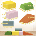 Qaba - Jouets d’escalade pour tout-petits - blocs d’escalade en mousse souple - orange/vert-Housse amovible, lavable à la main ou en machine, reste toujours propre 