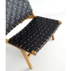 Manhattan Comfort Maintenon 25.79" Industry Chic Faux Leather Upholstered Accent Chair - Black and Nature-30 Day Limited Manufacturer's Warranty