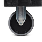Luxor - Chariot robuste à bacs en polyéthylène à 2 tablettes - longueur 45 -5" - capacité 500 lb - noir-Montants conçus comme des coins plutôt que comme des tubes creux afin d’offrir un espace maximal sur les étagères