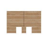 Nexera - Tête de Lit double James EN Chêne Brun-Esthétique moderne : rehaussez le décor de votre chambre avec une tête de lit moderne aux lignes épurées et au design minimaliste