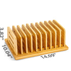 Officemate Bamboo File Sorter - Large - Natural Wood Grain-Adjustable widths, able to hold more files in one sorter if need be