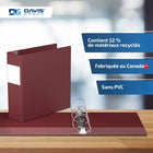 Davis Group Super économie, Reliure à anneaux en “D” inclinés 3 po, paquet de 6 – Bourgogne-Polypropylène sans PVC