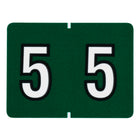 Pendaflex Numeric End Tab Dark Green Filing Labels - 5 - 500 Pack-Compatible with DataFile L8700 series labels