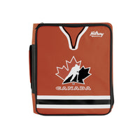 Hilroy Hockey Canada Classic Zipper Binder - 13-3/4" H x 12-1/8" W - Red-2" round ring