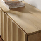 Modway Sorren Scalloped 71" Wood TV Stand - Natural-Solid Mango Wood Construction