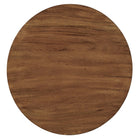 Modway Viva Round Acacia Wood Side Table - Brass Light Oak-Assembly Required