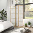 HOMCOM 3 Panel Freestanding Room Divider for Bedroom - Natural and White-Solid wood material ensures durability and stability 
