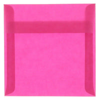 JAM Paper - Enveloppes d'invitation carrées en vélin translucide - 8,5 po x 8,5 po - Rose magenta - 25/paquet (1592151)-Couleur : rose magenta.