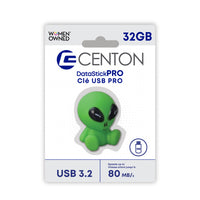 Centon Alien USB Flash Drive - USB 3.2 Gen1 - 32G - Green-Capacity : 32GB USB-A 3.2