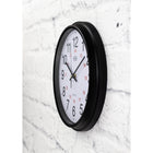 Geo 12/24 Hour Wall Clock - Black-Requires one AA battery (not included)