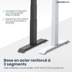 MotionGrey - Bureau assis-debout électrique à double moteur, réglable en hauteur, 140 po de largeur - Cadre blanc-Installation facile - Notre boîtier d’alimentation version 2 et notre câble d’alimentation épaissi offrent un design compact et facile à assembler. De plus, le clavier à mémoire MG-4 apporte davantage de commodité grâce à des fonctionnalités supplémentaires, notamment un port USB nouvellement intégré