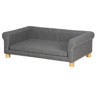 PawHut Modern Pet Sofa Bed with Removable Seat Cushion - Dark Grey-Simple sofa modeling, modern design style, with the most practical function 