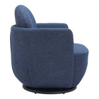 Zuo Bant Swivel Chair - Blue-Dimensions: 30.3" L x 28.7" W x 32.7" H