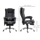 Vinsetto Executive Massage Office Chair with 6-Point Vibration - Black-Curved back and padded arms provide support and comfort