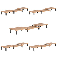 ShoppingAll Dual Monitor Stand and Riser - Walnut - 5 Pack-Designed to raise vertical disposition of monitors, laptops, printers, TV and LCD display
