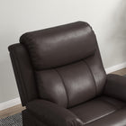 HOMCOM Manual Recliner with Vibration Massage - Brown-Two side pockets for convenient storage