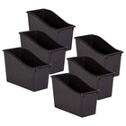 Teacher Created Resources Plastic Book Bin - Black - 6 Pack-Store books, folders, binders, magazines, notebooks, and much more!