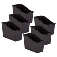 Teacher Created Resources - Bac à livres en plastique noir, pack de 6-Stockez des livres, des dossiers, des classeurs, des magazines, des cahiers et bien plus encore !