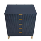 Manhattan Comfort DUMBO Modern Dresser Set and 5-Drawer Tall Dresser Set - Midnight Blue-10
