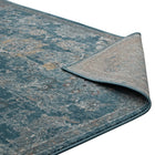 Modway Cynara Distressed Floral Vintage Medallion Area Rug - 5 ft W x 8 ft L - Silver Blue Teal/Beige-8