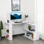 HOMCOM - Bureau en l - 47,25 po L x 43,25 po l x 29,25 po H - blanc-Assemblage requis