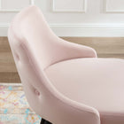 Modway Adorn Performance Velvet Counter Stool - Pink-Durable Stain-Resistant Fabric