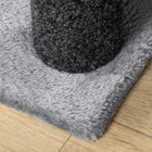 PawHut 25" 4-Step Cat Stairs with Toy - Light Grey-Overall Dimensions: 23.6" L x 15.7" W x 25.2" H (60 x 40 x 64 cm) 