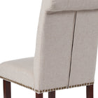 Flash Furniture - Chaise Parsons en tissu beige de la série HERCULES avec finition couleur noyer-Pattes en bois de noyer