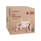 Miniland - Accessoire de poupée en fauteuil roulant en bois-Qualité supérieure et très résistante