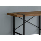 Monarch Specialties 7655 48" Computer Desk - Walnut/Black Metal-X-shaped metal bar on the back of the desk provides support and adds a decorative touch