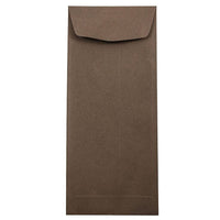 JAM Paper #11 Policy Envelopes, 4.5 x 10.38, Chocolate Brown Recycled, 1000 Pack (233716B)-Chocolate brown